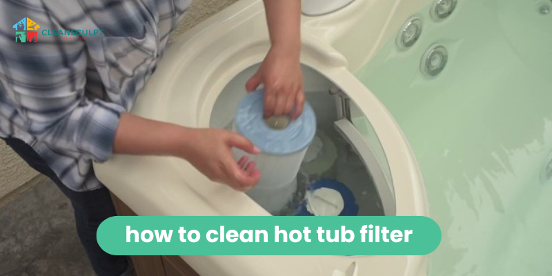 washing Hot Tub Filter 