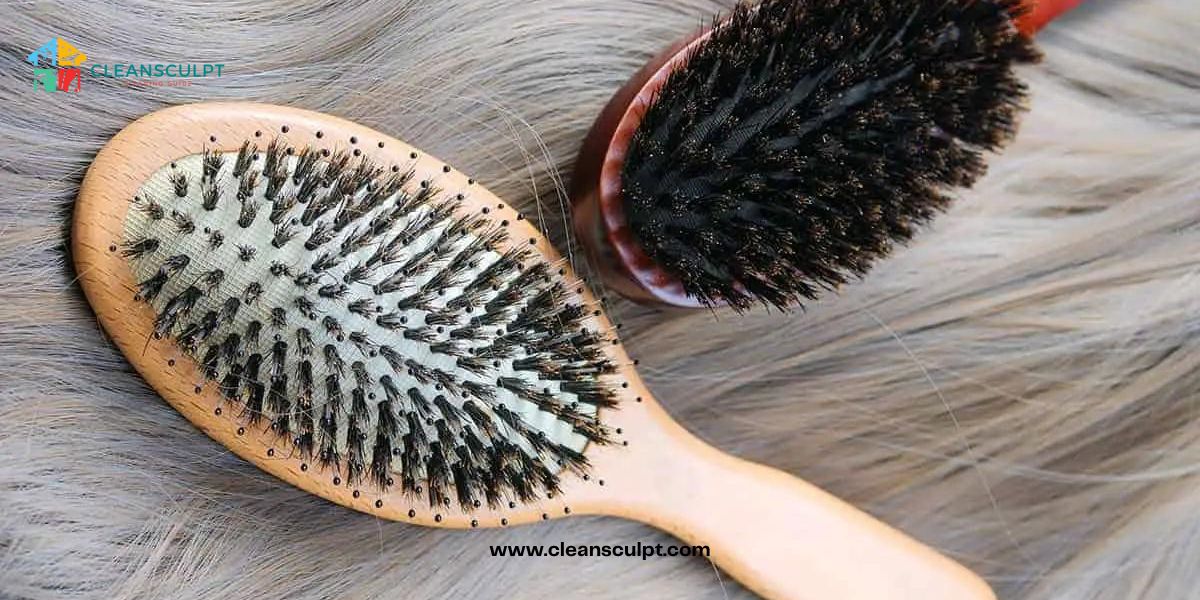 Clean Boar Bristle Brush